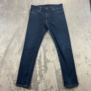 UNIQLO Selvedge Jeans Mens 32x32 Dark Blue Slim Straight 321-418910 Classic